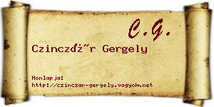 Czinczár Gergely névjegykártya